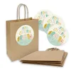 itenga 5x Geschenktüte mit Kordel 18x8x22cm + Sticker Frohe Produktbild-Vorschau 1