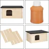 Springos® Casetta in legno per cani 54x39x30 Cm Casetta per Anteprima dell’immagine prodotto 3