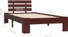 Giroletto senza Materasso Marrone Scuro 100x200 cm Legno Anteprima dell’immagine prodotto 5
