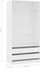vidaXL Kleiderschrank Weiß 100x50x200 cm Holzwerkstoff Produktbild-Vorschau 6