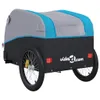 vidaXL Rimorchio per biciclette nero e blu 45 kg di ferro Anteprima dell’immagine prodotto 9