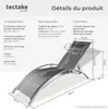 2 chaises longues en aluminium, à 5 niveaux - gris Voir les images du produit 6