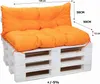 Palettenkissen Set Orange – Sitzkissen 120×50 cm & Produktbild-Vorschau 2