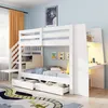 Merax Etagenbett 90x200cm mit Schreibtisch, Kinderbett mit Produktbild-Vorschau 5