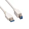 VALUE USB 3.2 Gen 1 Kabel, Typ A-B, weiß, 0,8 m Produktbild-Vorschau 3