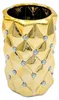 Moderner goldener Keramik-Vase mit Kristallen 17cm Produktbild-Vorschau 2