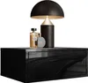 Závěsná noční skříňka BLANCO High Gloss PUSH OPEN Black/ Náhled obrázku produktu 4