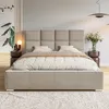 MOTIVENA Luna Polsterbett 200x200 mit Bettkasten, Holz Produktbild-Vorschau 2