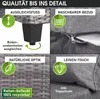 Polyrattan Garten Sitzgruppe DELIGHT-7  grau/anthrazit Produktbild-Vorschau 9