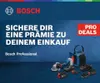 Marketing image for Bosch Professional tools with promotional text and product imagery. Voir les images du produit