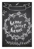 Wallario Wandbild Home sweet Home  Weiß auf Schwarz, Größe: Produktbild-Vorschau 1