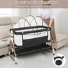 Babybett Beistellbett Schaukelfunktion Babywiege,6-stufige Produktbild-Vorschau 10
