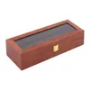 6 hodinek Dřevěné hodinky Watch Box Watch Case Vitrína Náhled obrázku produktu 9