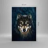 Bilder auf glas - Einteilig - Wolf Dunkel Grafik - 50x70cm Produktbild-Vorschau 3