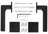 A flat lay of door handle hardware and accessories on a white background. Produktbild-Vorschau