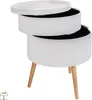 Happyment Deluxe Nachttisch – Rund – Weiß – Schlafzimmer – Produktbild-Vorschau 3