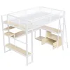 Flieks Etagenbett Metallbett 140x200cm, Hochbett mit Led Produktbild-Vorschau 11