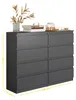 Kommode Anthrazit mit 8 Schubladen – Modernes Sideboard für Produktbild-Vorschau 2