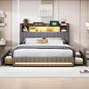 UnboxG Letto imbottito 140x200cm con LED, connessione USB, Anteprima dell’immagine prodotto 5