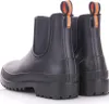 A pair of black Chelsea rain boots shown from the back. Produktbild-Vorschau