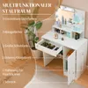 FCH Coiffeuse avec éclairage LED & miroir, 3 couleurs Voir les images du produit 4