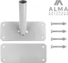 Supporto per bandiera da balcone in metallo, grigio Anteprima dell’immagine prodotto 3