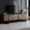 Skye Decor, Luxe - Walnut, Black, Fernsehtisch, Nussbaum, Produktbild-Vorschau 1