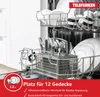 Interior of a dishwasher with dishes and cutlery loaded. Produktbild-Vorschau