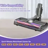A close-up of a vacuum cleaner brush head with text overlays indicating compatibility and product name. Produktbild-Vorschau
