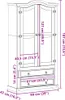 vidaXL vitrína  99x43x187 cm masívne borovicové drevo Náhľad obrázku produktu 8