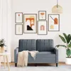 vidaXL 2-miestna pohovka Dark Grey 120 cm Velvet Náhľad obrázku produktu 3