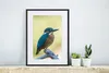 MuchoWow® Gerahmtes Poster Eisvogel - Zweig - Vogel 30x40 Produktbild-Vorschau 6