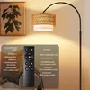 Lampa stojąca ZMH Boho Rattan Lampa łukowa z regulacją Podgląd zdjęcia produktu 8