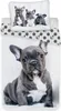 Jerry Fabrics Leinenfoto: Bulldogge 140x200, 70x90 cm Produktbild-Vorschau 1