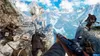 Soldiers in a mountain battle scene, with explosions and gunfire. Produktbild-Vorschau