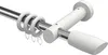Interdeco Gardinenstange / Vorhangstange Chrom / Weiß, Typ Produktbild-Vorschau 1