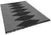 Designer Teppich Beidseitig Ethno Kelim Schwarz Grau Trend, Produktbild-Vorschau 4