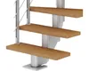 Pertura Mittelholmtreppe Alena Eiche Leimholz Perlgrau Produktbild-Vorschau 2