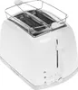 A white Russell Hobbs toaster with a chrome top and a wire rack. Podgląd zdjęcia produktu