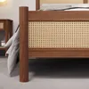 Massivholzbett CEFIRA 140x200 cm mit Rattangeflecht, Produktbild-Vorschau 5