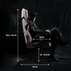 A person is sitting in a gaming chair with dimensions indicated by text and arrows. Náhľad obrázku produktu