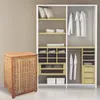 MSV Wäschetruhe Wäschekorb Holz Bambus 40x40x58cm als Produktbild-Vorschau 2