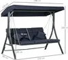 Outsunny Hollywoodschaukel 3-Sitzer Gartenschaukel Produktbild-Vorschau 3