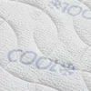 A close-up view of a white mattress topper with blue text and snowflake graphics. Anteprima dell’immagine prodotto