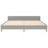 vidaXL Bettgestell ohne Matratze Hellgrau 180x200 cm Stoff Produktbild-Vorschau 4