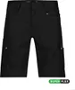 A pair of black cargo shorts is shown from the front against a white background. Produktbild-Vorschau