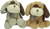 Two plush toy dogs sitting side-by-side against a white background. Produktbild-Vorschau