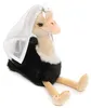 Uni-Toys - Strauß mit Braut-Schleier - 28 cm (Höhe) - Produktbild-Vorschau 2