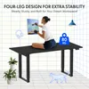A woman is sitting on a black desk, painting a picture. There are plants and a wireframe cat illustration in the scene. Produktbild-Vorschau