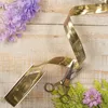 Goldenes Geschenkband 25mm x 25m Drahtkante Deko Produktbild-Vorschau 2